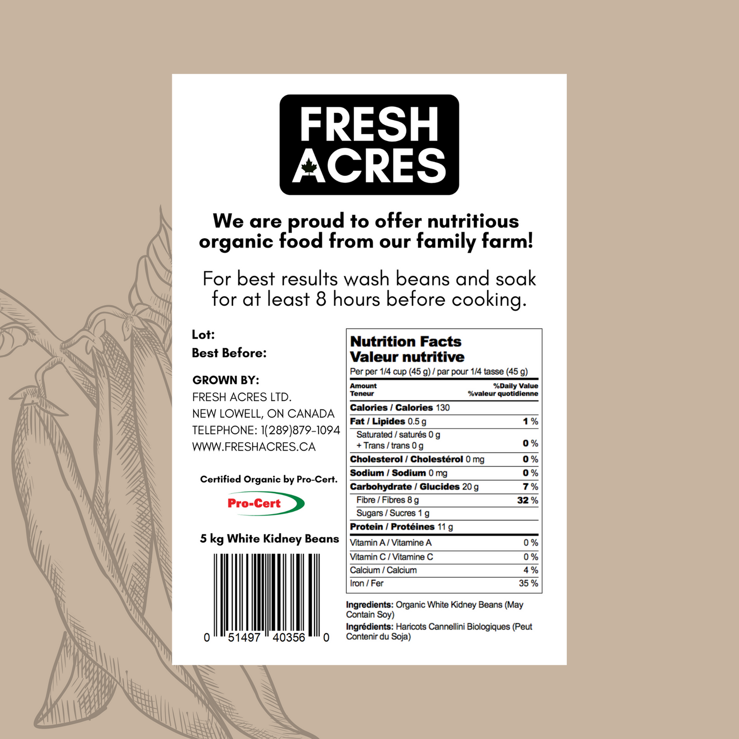 Organic White Kidney Beans