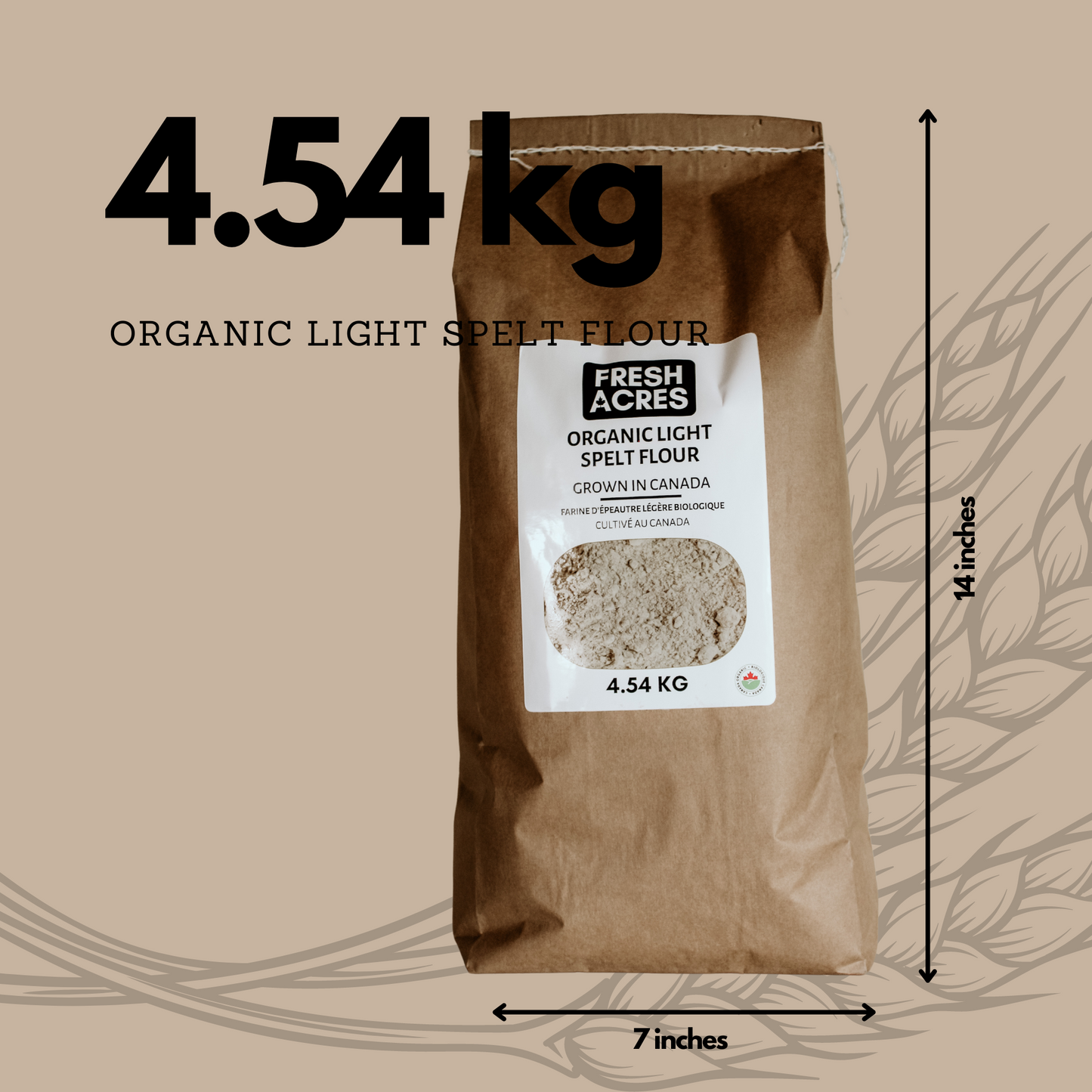Organic Light Spelt Flour Canadian Grown Fresh Acres