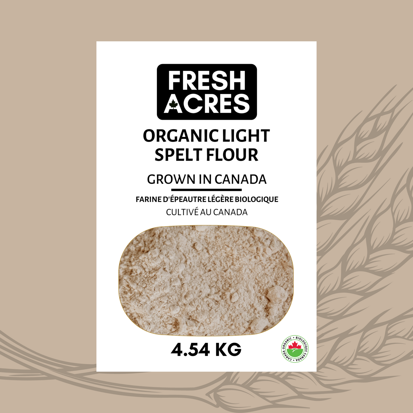 Organic Light Spelt Flour Canadian Grown Fresh Acres