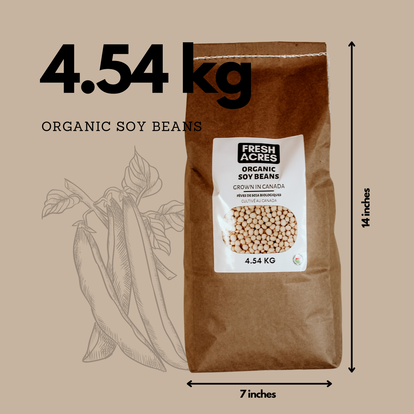 Organic Soy Beans Canadian Grown Fresh Acres