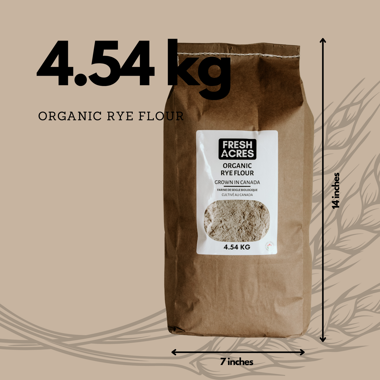 Organic Rye Flour Canadian Grown Fresh Acres