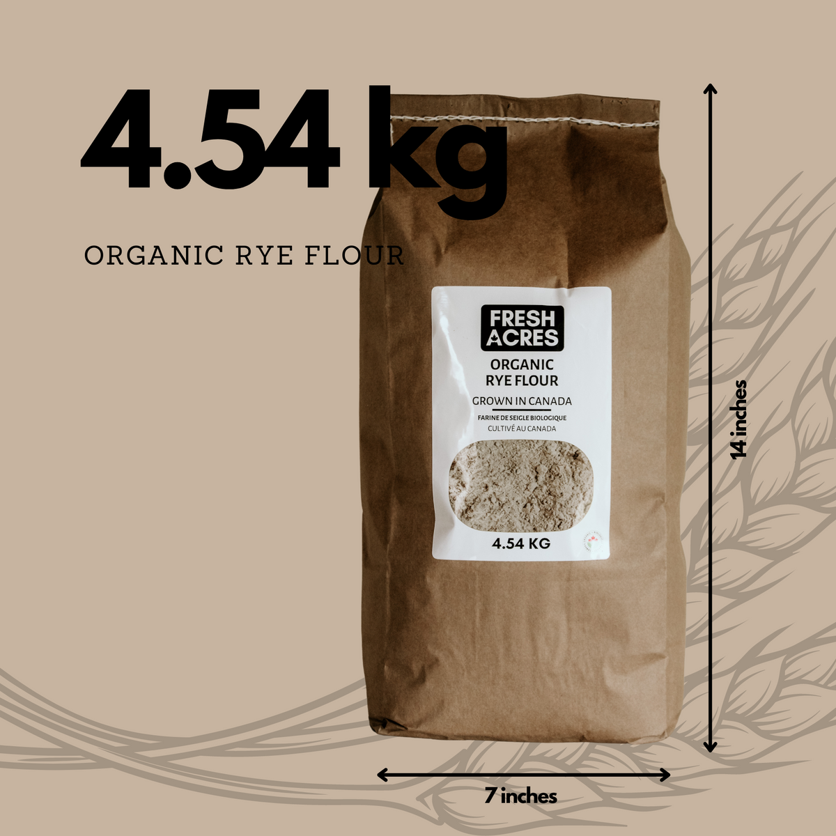 Organic Whole Dark Rye Flour – Fresh Acres