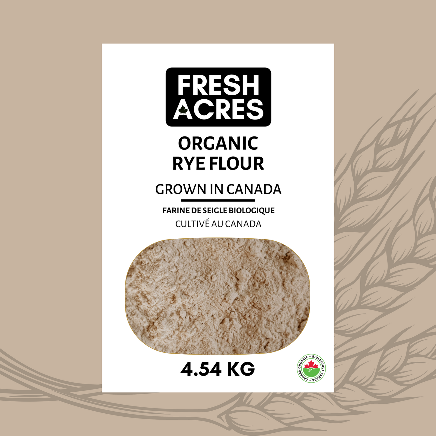 Organic Rye Flour Canadian Grown Fresh Acres