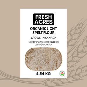 Organic Light Spelt Flour Canadian Grown Fresh Acres 