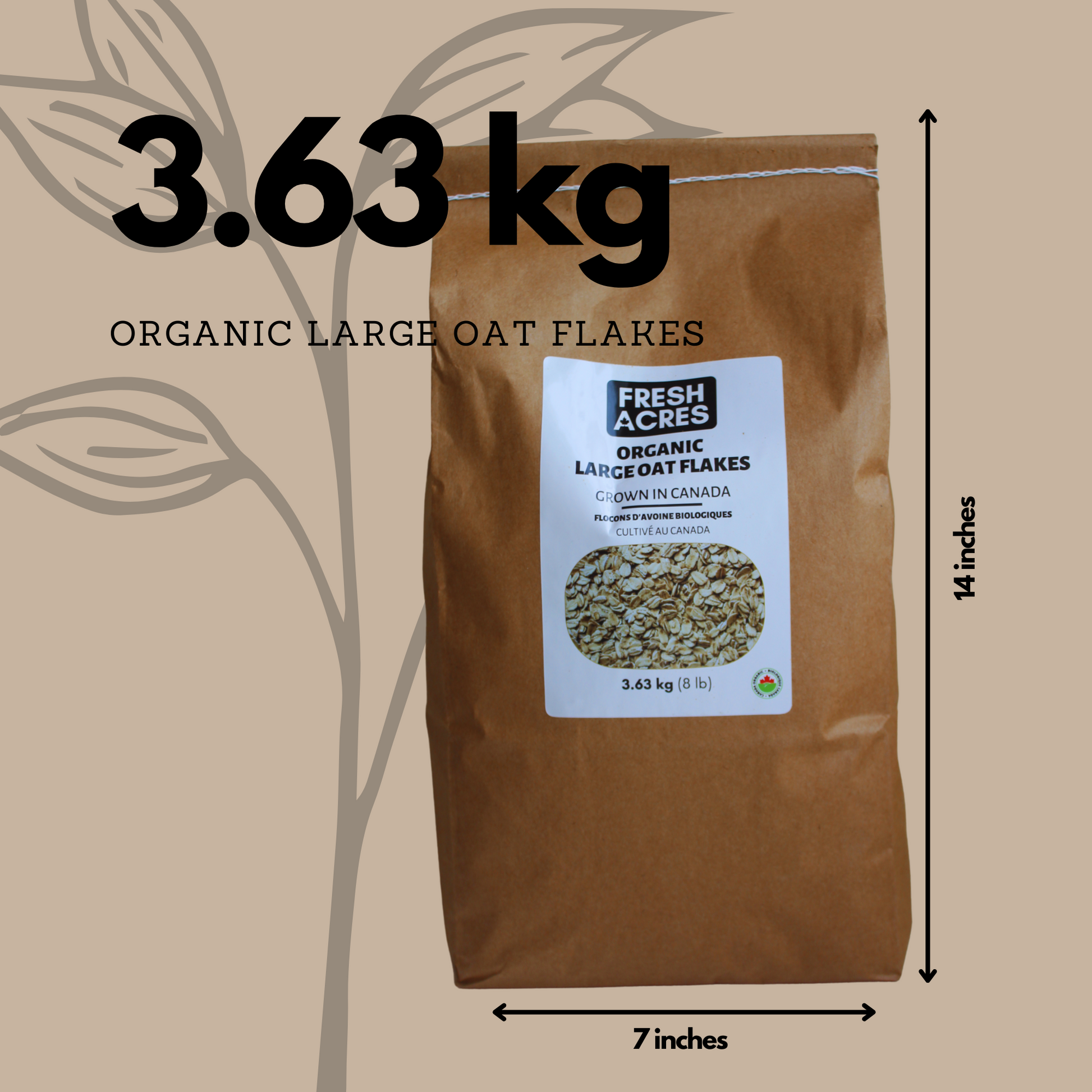 Organic Large Rolled Oat Flakes Fresh Acres