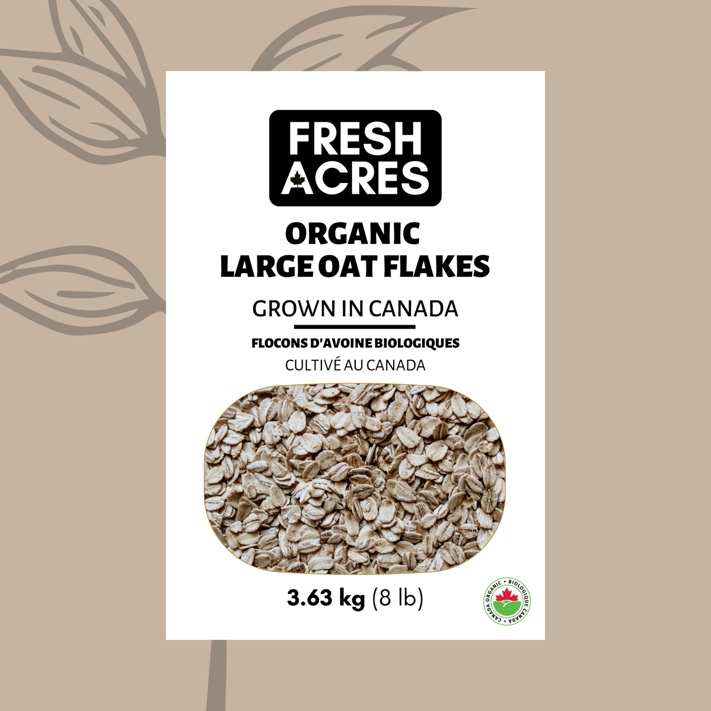 Organic Large Rolled Oat Flakes Fresh Acres