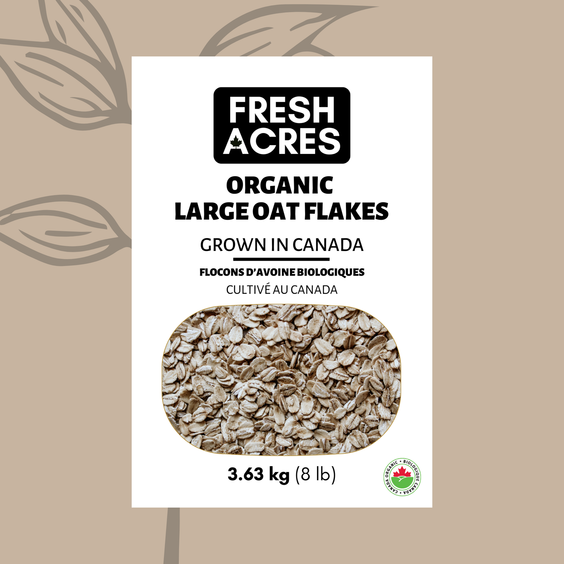 Organic Large Rolled Oat Flakes Fresh Acres